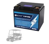 SSCYHT Batterie LiFePO4 12 V 50 Ah Batterie Lithium 12 V Batteries à décharge Profonde pour Camping-Cars, Solaire pour kit Moteur 50 W - 640 W avec écran LCD,12v50ah 1pack