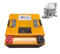SSCYHT Batterie LiFePO4 25,6 V Batterie au Lithium 100 Ah Batteries autolaveuse 100 Ah Batteries de Remplacement pour balayeuse avec poignée et BMS pour Moteur 250 W - 2560 W