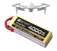 SSCYHT Batterie LiPo 11,1 V Batterie Lithium 4S 14,8 V Batteries Rechargeables 6S 22,2 V Batteries Drones pour modèles réduits d'avions pour Moteurs 40 W - 90 W,14.8v4000mah t Plug