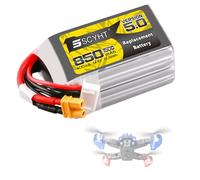 SSCYHT Batterie Lipo 4S 14,8 V 850 mAh 1 300 mAh Batterie Lithium 14,8 V Drone pour 5.0 pour Moteurs Max. 19,24 W avec Port XH-4S et BMS,14.8v850mah xt30 1pack