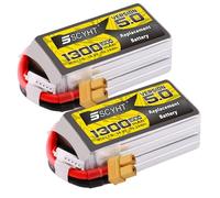 SSCYHT Batterie Lipo 4S 14,8 V 850 mAh 1 300 mAh Batterie Lithium 14,8 V Drone pour 5.0 pour Moteurs Max. 19,24 W avec Port XH-4S et BMS,14.8v1300mah xt30 2pack