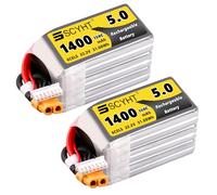 SSCYHT Batterie Lipo 5.0 22,2 V 1800 mAh 850 mAh 1050 mAh 1400 mAh 1550 mAh 1200 mAh Batterie Drone 22,2 V Batteries Lithium pour Moteurs Moins 40 W avec Port XT60,22.2v1400mah 2pack