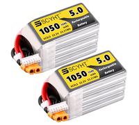 SSCYHT Batterie Lipo 5.0 22,2 V 1800 mAh 850 mAh 1050 mAh 1400 mAh 1550 mAh 1200 mAh Batterie Drone 22,2 V Batteries Lithium pour Moteurs Moins 40 W avec Port XT60,22.2v1050mah 2pack