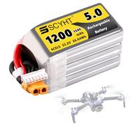 SSCYHT Batterie Lipo 5.0 22,2 V 1800 mAh 850 mAh 1050 mAh 1400 mAh 1550 mAh 1200 mAh Batterie Drone 22,2 V Batteries Lithium pour Moteurs Moins 40 W avec Port XT60,22.2v1200mah 1pack