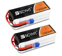 SSCYHT Batterie Lipo 6S 22,2 V 10 000 mAh 8 000 mAh Batterie Lithium 22,2 V Batteries Rechange 10 000 mAh Batteries Drone pour Moteurs 150 W - 222 W avec Port EC5,22.2v10000mah 2pack