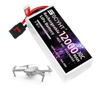 SSCYHT Batterie LiPo 6S 22,2 V Batterie Lithium 12 000 mAh Batteries Rechargeables 12 Ah Batteries Li-ION pour Drone et Avion pour Moteur 50 W - 267 W avec Port XT60,22.2v12000mah qs8