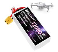 SSCYHT Batterie LiPo 6S 22,2 V Batterie Lithium 12 000 mAh Batteries Rechargeables 12 Ah Batteries Li-ION pour Drone et Avion pour Moteur 50 W - 267 W avec Port XT60,22.2v12000mah xt60