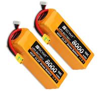 SSCYHT Batterie LiPo 6S 22,2 V Batterie Lithium 8000 mAh Batteries Li-ION 22,2 V Batteries de Remplacement pour Drones pour Moteurs Moins 180 W avec Port XH-6S,22.2v8000mah xt90 s 2pack