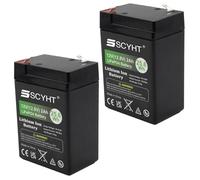 SSCYHT Batterie Lithium 12 V 2 Ah Batterie LiFePO4 6 V 4 Ah Batteries Petites Voitures 12 V Batteries Rechargeables pour éclairage Secours avec BMS pour Moteurs Moins 25 W,12v2ah 2pack