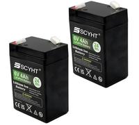 SSCYHT Batterie Lithium 12 V 2 Ah Batterie LiFePO4 6 V 4 Ah Batteries Petites Voitures 12 V Batteries Rechargeables pour éclairage Secours avec BMS pour Moteurs Moins 25 W,6v4ah 2pack