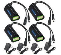 SSCYHT Batterie Lithium 12 V 3 Ah Batterie Remplacement 3000 mAh Batteries Rechargeables 12 V Batteries Li-ION pour Moteurs 36 W Max. pour Audio Mobile avec Chargeur,12v3000mah 4pack