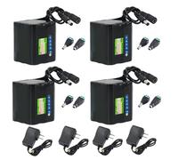 SSCYHT Batterie Lithium 12 V 8 Ah Batterie de Rechange 12 V Batteries Lithium-ION 8 000 mAh pour Moteurs de 50 W à 96 W avec Chargeur et Adaptateur,12v8ah 4pack