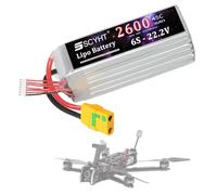 SSCYHT Batterie Lithium 22,2 V 2200 mAh 2600 mAh 3000 mAh Batterie Lipo 6S Batteries Drone 22,2 V Batteries Rechargeables pour aéromodélisme avec Port XH-6S,22.2v2600mah xt90 s