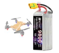 SSCYHT Batterie Lithium 22,2 V 6 S Batterie Lipo 6 S Batteries de Drone 22,2 V Batteries Rechargeables 9800 mAh 10400 mAh avec Port XT60-U pour Moteurs 50 W à 231 W,22.2v9800mah xt90 s