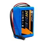 SSCYHT Batterie Lithium 24 V 6 Ah 6S2P pour vélo électrique avec BMS et Chargeur