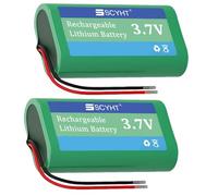 SSCYHT Batterie Lithium 3,7 V 4000 mAh 5200 mAh Batterie Rechargeable 3,7 V Batteries Lithium-ION pour Lampe Torche, Haut-Parleur Bluetooth, Microphone avec BMS,3.7v5200mah 2pack