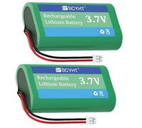 SSCYHT Batterie Lithium 3,7 V 4000 mAh 5200 mAh Batterie Rechargeable 3,7 V Batteries Lithium-ION pour Lampe Torche, Haut-Parleur Bluetooth, Microphone avec BMS,3.7v4000mah ph 2pack