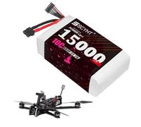 SSCYHT Batterie pour Drone 6S 22,2 V Batterie au Lithium 10C Batteries LiPo 10 Ah Batteries Rechargeables pour modèles réduits d'avions Circuit Protection BMS intégré,22.2v15ah 10c 1pack