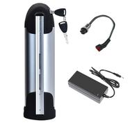SSCYHT Batterie pour vélo électrique 36 V 8 Ah 13 Ah Batterie Lithium 36 V Batteries Tube Diagonal 10,4 Ah Batteries Amovibles avec Chargeur et Port 4 cœurs,36v17ah t Plug 420mm