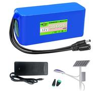 SSCYHT Batterie Rechargeable 12 V 20 000 mAh 30 000 mAh Batterie au Lithium 20 Ah 25 Ah 30 Ah 15 Ah Batteries de Remplacement pour systèmes solaires, Alimentation de Secours,12v30000mah