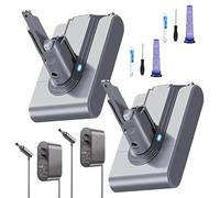 SSCYHT Batterie Rechargeable 21,6 V 4500 mAh 3200 mAh Batteries Lithium 21,6 V Batterie à Vide pour V7 SV11 avec Chargeur et indicateur pour Moteur Moins 100 W,21.6v3200mah 2pack