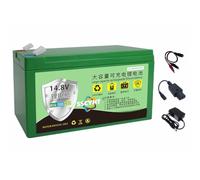 SSCYHT Bloc-Batterie Lithium Rechargeable 14,8V pour pulvérisateur | Batterie LiPo portable pour chariot, voiture électrique pour enfants ou éclairage LED - Amovible, boîtier en ABS