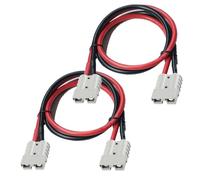 SSCYHT Connecteur Anderson 50 A avec câble Connexion 8 AWG Câble Prise pour Chariot élévateur électrique pour Batterie au Lithium voiturette Golf Câbles Charge Double tête,2m Cable 2pcs