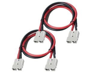 SSCYHT Connecteur Anderson 50 A avec câble Connexion 8 AWG Câble Prise pour Chariot élévateur électrique pour Batterie au Lithium voiturette Golf Câbles Charge Double tête,2m Cable 2pcs