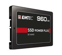 SSD Emtec X150 Power Plus 960Go, 2.5" SATA III 6Gbit/s, Lecture 520Mo/s, Écriture 500Mo/s, 3D NAND, Support S.M.A.R.T. et TRIM