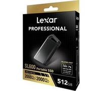 Ssd Externe - Lexar - Sl600 - 512 Go, Usb 3.2, Rapide Et Robuste Noir G