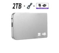 SSD Externe Portable 2 To - Disque de Stockage Haute Vitesse USB 3.0, Compatible PC &amp Ordinateur Portable - Gris - color: