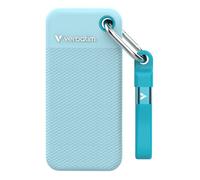 Verbatim SSD externe Pocket 2 To USB‑C 3.2 Gen 2 jusqu'à 1000 Mo/s avec 2 étuis - Bleu