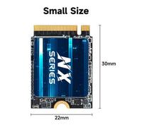 KingSpec - SSD M.2 NVME PCle Gen 3×4, NVMe 1.3 256Go NX-256GB (2230) Compatible pour Apple -
