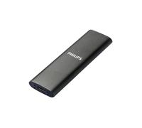 Philips Portable Externe SSD 250 Go - Ultra Fin, SATA Ultra Speed USB-C - USB, Vitesse de Lecture jusqu'à 540 Mo/s, Vitesse d'écriture jusqu'à 540 Mo/s, Aluminium
