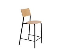 SSD Tabouret de Bar 65 cm Chêne/Noir Graphite