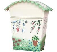 SSDDLZEQ Boîtes aux Lettres suspendues Boîte aux Lettres Murale avec boîte aux Lettres rétro verrouillable for la décoration de la Maison Rurale ; Livraison de courrier de Grande capacité