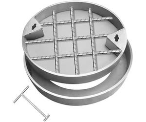 SSDDLZEQ Couvercle d'accès Circulaire dissimulé for réservoir d'eaux usées en Acier Inoxydable avec Conception encastrée Ornementation de Jardin