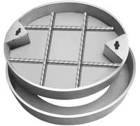 SSDDLZEQ Couvercle de Regard encastré en Acier Inoxydable Robuste - Conception extérieure encastrée Ornementation de Jardin(Diameter 700mm)