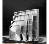 SSDDLZEQ Couvercle de Regard Robuste en Acier Inoxydable for fosses septiques, 1 pièce Ornementation de Jardin(8cm,70 * 70cm/27.5 * 27.5in)