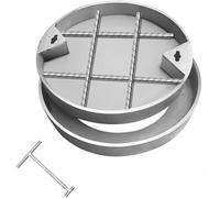 SSDDLZEQ Couvercle de réservoir d'eaux usées Circulaire dissimulé en Acier Inoxydable avec Panneau d'accès encastré Ornementation de Jardin