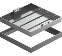 SSDDLZEQ Couvercle d'inspection en Acier Inoxydable - Panneau d'accès dissimulé Ornementation de Jardin(50x50cm)