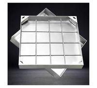 SSDDLZEQ Couvercle et Cadre de Regard de Visite encastrés en Acier Inoxydable - Convient aux fosses septiques Ornementation de Jardin(30x30x5cm)