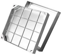 SSDDLZEQ Couvercle et Cadre de Regard encastré en Acier Inoxydable Ornementation de Jardin(60x60x5cm)