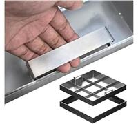 SSDDLZEQ Couvercle et Cadre de Regard encastrés carrés en Acier Inoxydable, adaptés aux systèmes d'égouts Ornementation de Jardin(30x30cm)