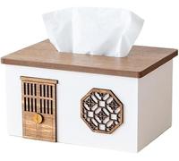 SSDDLZEQ Couvercles pour boîtes de mouchoirs Couvercle de boîte à mouchoirs décoratif rectangulaire de Style Antique