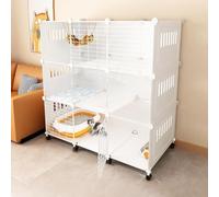 SSDDLZEQ Enclos for Chat DIY - Grand, for 1 à 3 Chats(105x45x110cm)