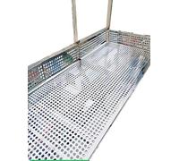 SSDDLZEQ Grille en tôle perforée en Acier Inoxydable 304, Plaque perforée antichute avec Attaches et Gants(67x100 cm)