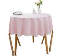 SSDDLZEQ Nappe ronde - 1 nappe de table en dentelle de coton et lin de couleur unie pour décoration de table basse (90 cm)