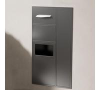 SSDDLZEQ Niche de Douche Murale encastrée en Acier Inoxydable, idéale for Le Papier Toilette et Les Articles de Toilette. Étagères de Rangement(Grey 700 * 380 * 140mm)