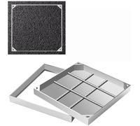 SSDDLZEQ Plaque d'égout carrée encastrée, adaptée aux Jardins et aux allées. Ornementation de Jardin(15.7x15.7x2in)